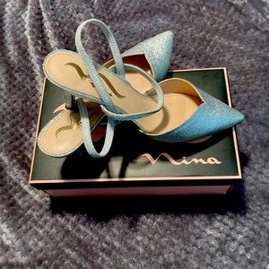 10M Nina Berit Silver Metallic Pump